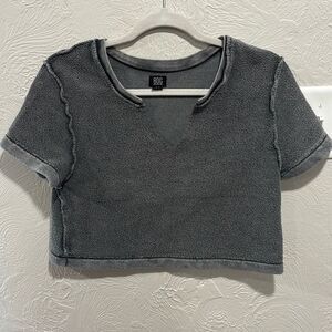 BDG Urban Outfitters Cropped Inside-out Terry Cloth Shirt Size Small